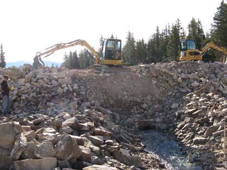 03-Drift Lake Stabilization, removing riprap from existing channel