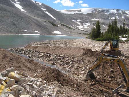 05-Drift Lake Stabilization, cutting the final grade