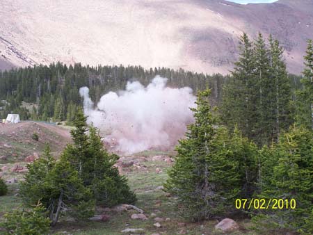 06b-East Timothy Stabilization, blasting rock, July 2-3, 2010