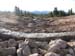 12-Five Point Lake Stabilization, dam breach looking downstream with gabion cutoff walls in place