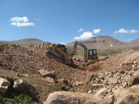 03-Superior Lake Stabilization, cutting through Dam