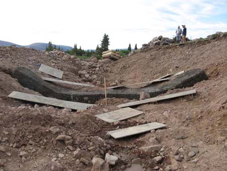 07-Superior Lake Stabilization, grouted middle cutoff wall in place with forms removed