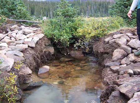 06-White Miller Lake Stabilization, finished outlet channel