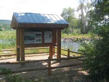 white bridge kiosk