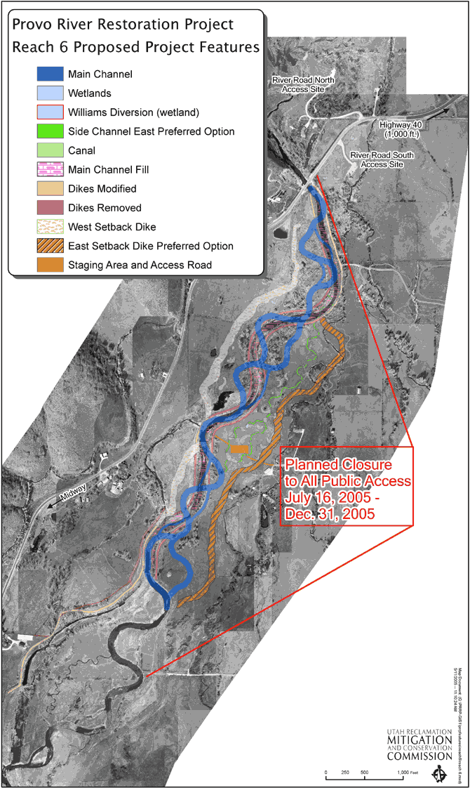 Provo River Restoration Reach 6 Map