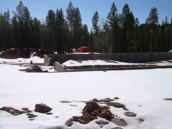 Big Springs Hatchery building foundation 4-7-2010