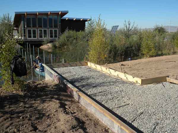 Utah Botanical Center forms for concrete pour