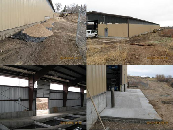 Whiterocks Hatchery Raceway Cover Building Collage March 23, 2010