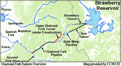 Diamond Fork System Overview Map